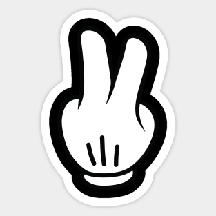 Mickey Mouse Peace Sticker